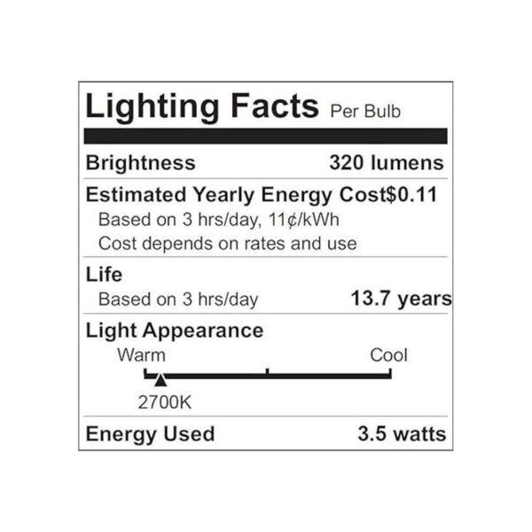 Promoción 2PK LED T10 3.5 W 25 W120 V equivalente_2