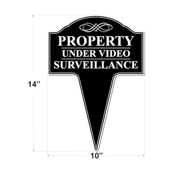 Property Under Video Surveillance Sign Metal 24 horas_2