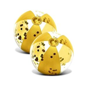 POZA Inflatable Beach Balls Set of 2 Elegant Glitter_1