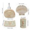 HotSan bathroom accessory Juego de 5 piezas de conchas