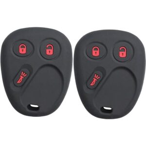 Coolbestda 2 unids goma 3 botones llavero protector remoto_1