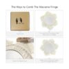 Mkono Espejo de pared colgante con flecos de macramé_6