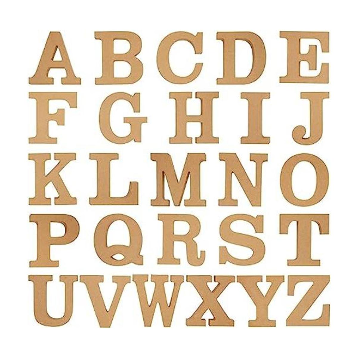 Letras del alfabeto de madera para manualidades letras 3D