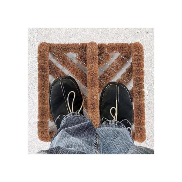 Ninamar Tapete raspador de botas de coco natural 12 x 13_5
