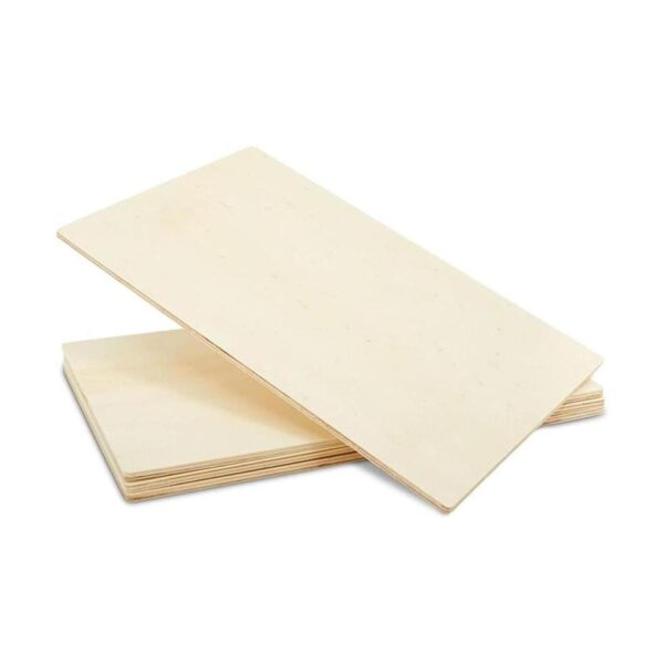 Paquete de 4 rebanadas de madera rectangulares sin acabar_1