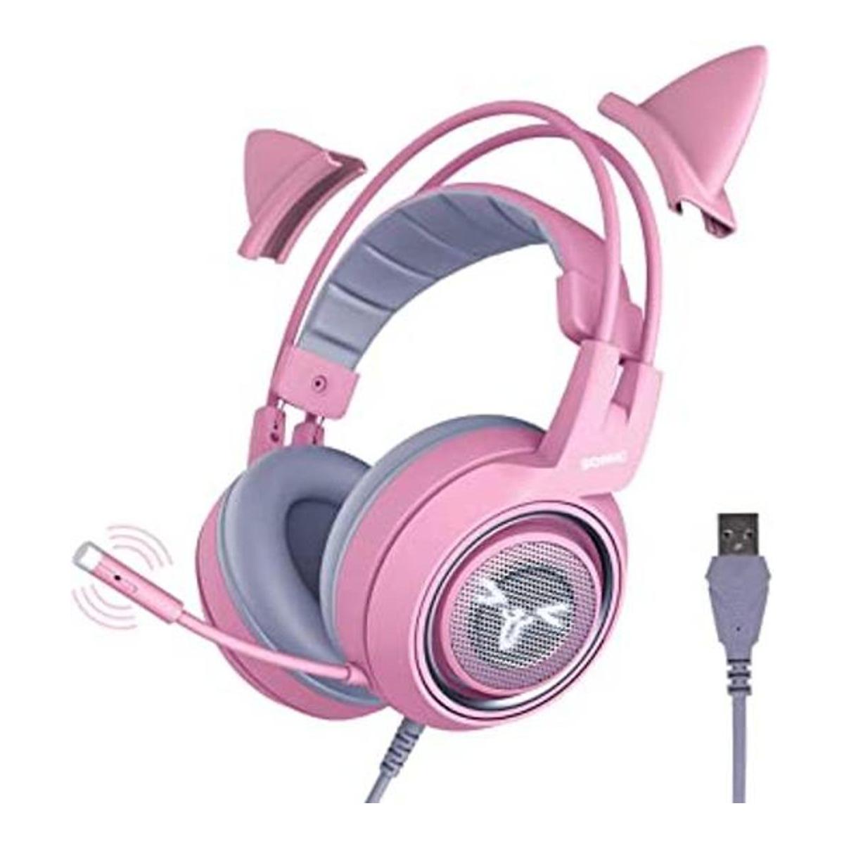 SOMIC G951pink Auriculares para juegos para PC PS4 PS5