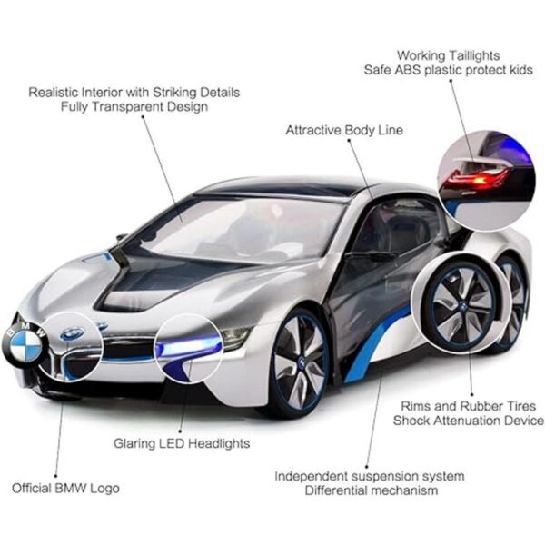 Automóvil de juguete BMW Rastar 114 BMW i8 Control