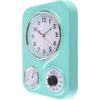 Lilys Home Reloj de pared retro de cocina con termómetro