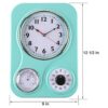 Lilys Home Reloj de pared retro de cocina con termómetro