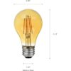 SYLVANIA Bombilla LED vintage A19 equivalente a 60 W