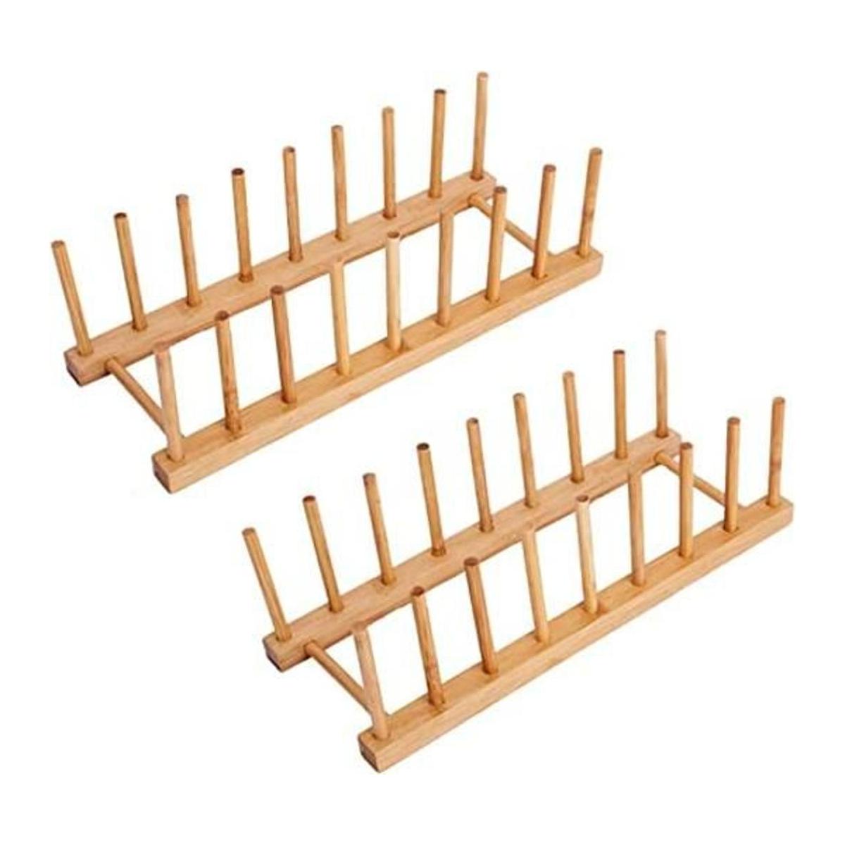 Dish Rack Rack de secado plato de bambú Natural puro