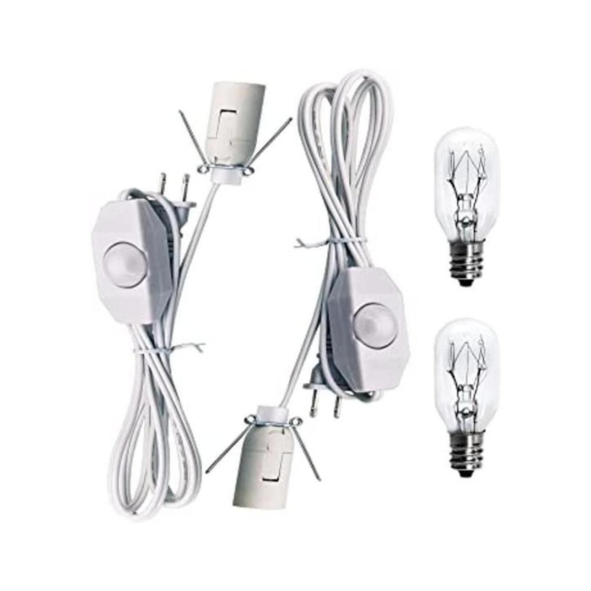 Haraqi Cables blancos de repuesto originales con bombillas