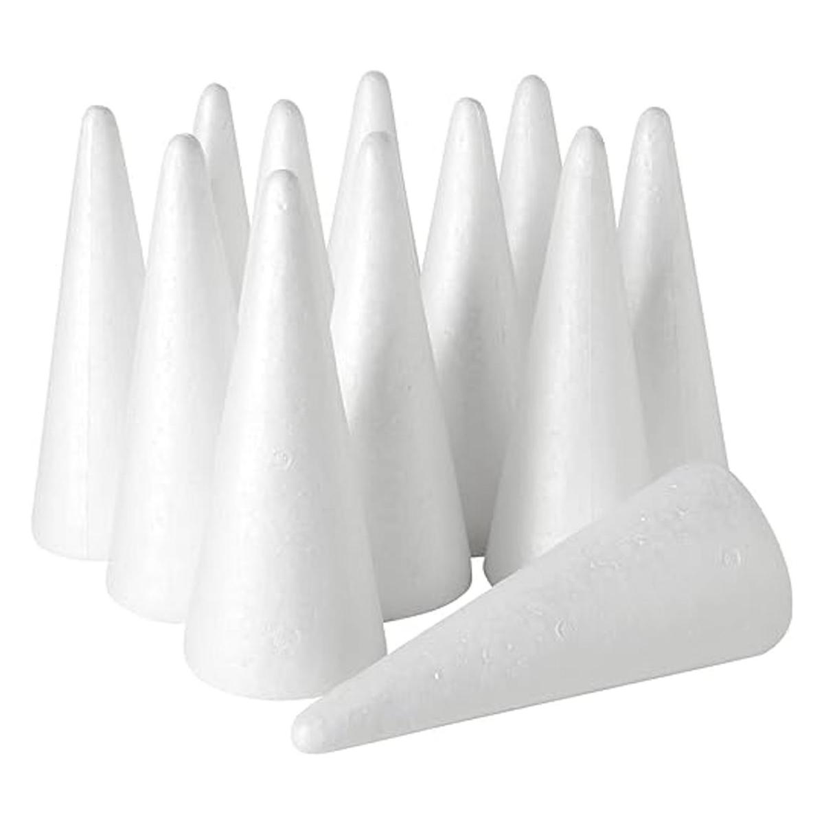 Paquete de 12 conos de árbol de espuma para manualidades