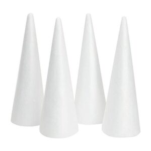 Paquete de 4 conos de árbol de espuma para manualidades_1