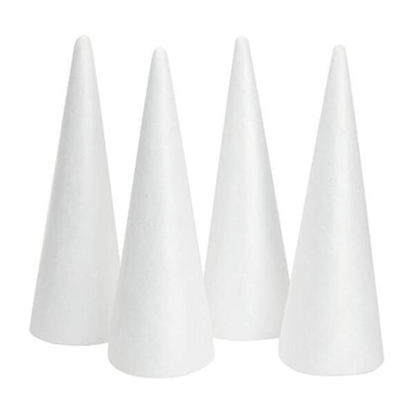 Paquete de 4 conos de árbol de espuma para manualidades_1