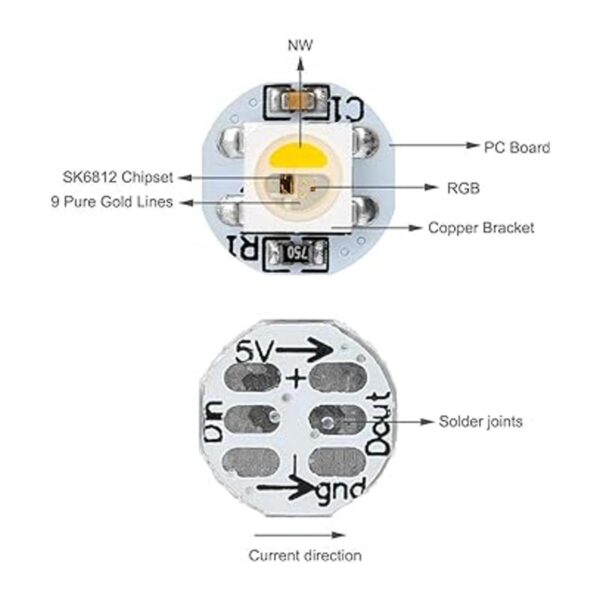 BTFLIGHTING SK6812RGBW WS2812B RGBW Chips LED 100 chips_5