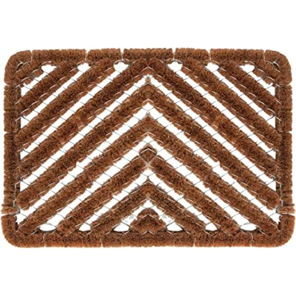 Ninamar Natural Coir Herringbone Felpudo 24.0 x 16.0 in