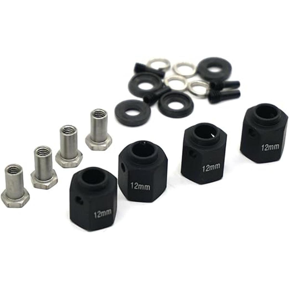 RCLions Bujes de rueda hexagonal de 0.472 in para Traxxas