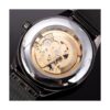 ManChDa Reloj mecánico esqueleto para hombre con correa de