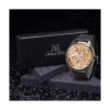 ManChDa Reloj mecánico esqueleto para hombre con correa de