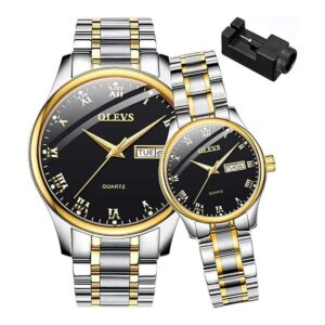 OLEVS Relojes para parejas para él y ella juego de_1