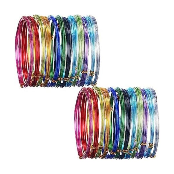 Shappy 24 rollos de alambre para manualidades de aluminio