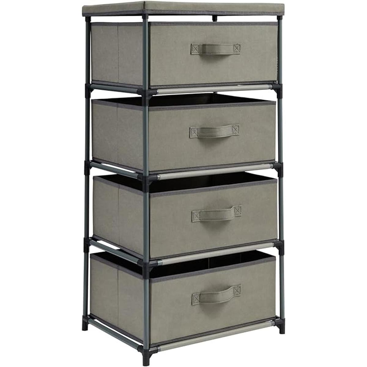 Organizador de ropa con cajones de 4 niveles cómoda de