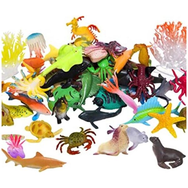 Figuras de animales marinos del océano paquete de 60 mini_1
