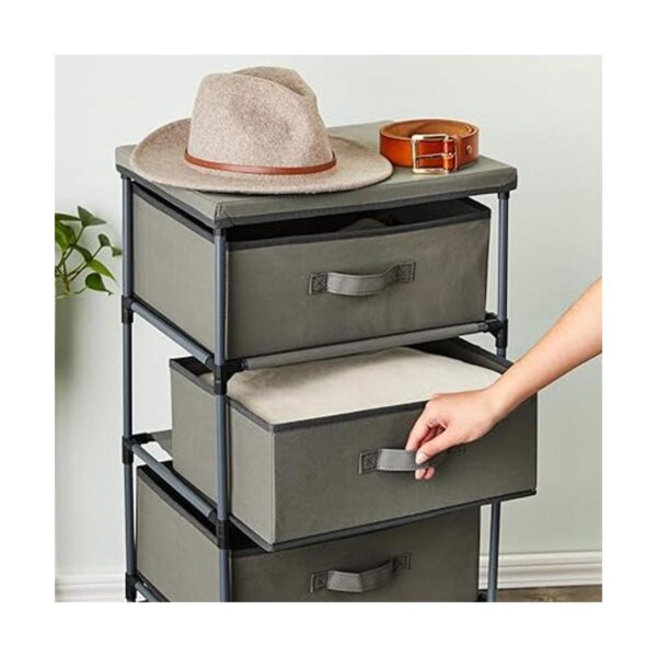 Organizador de ropa con cajones de 4 niveles cómoda de