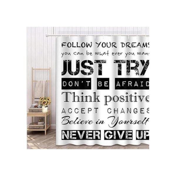 Emvency Cortina de ducha inspiradora motivacional Follow_4