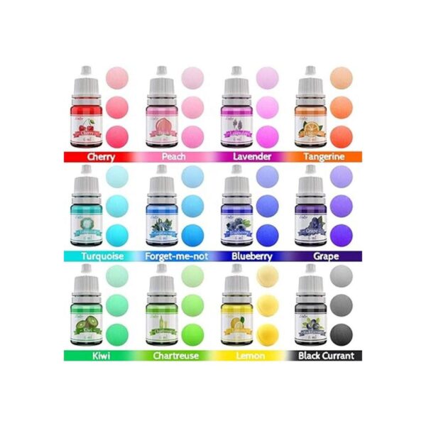 Tinte de jabón para bomba de baño de 12 colores apto para