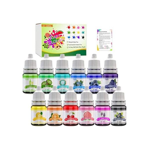 Tinte de jabón para bomba de baño de 12 colores apto para