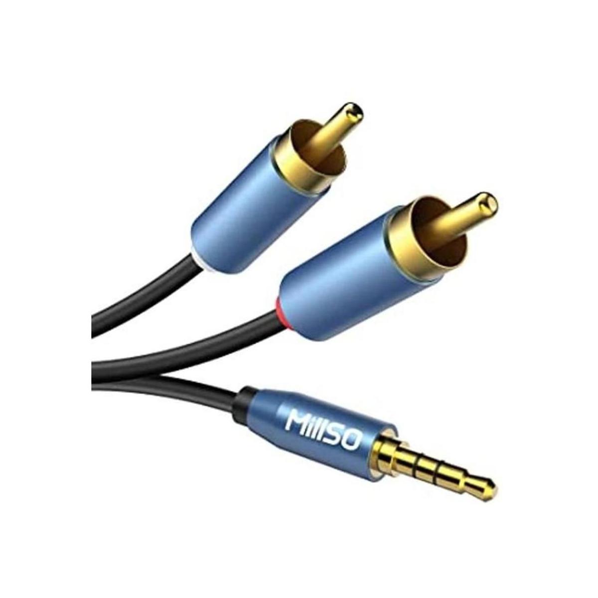 MillSO RCA a 0.138 in 6 pies AUX Cable adaptador 0.138