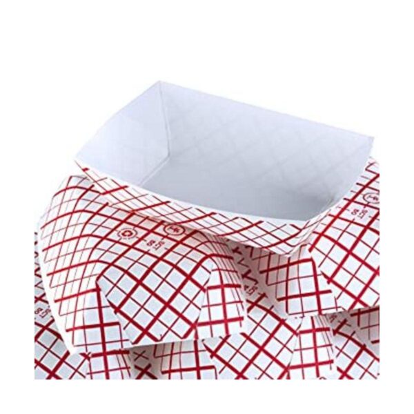 Bandejas de papel resistente a las grasas. Cesta de cartón_1