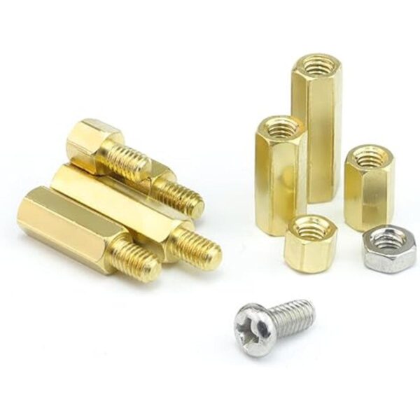 Sutemribor 420PCS M2 M3 M4 Macho Hembra Hexagonal Latón