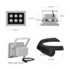 Iluminador infrarrojo 850 nm 6 LED de 130 pies 60 grados_5