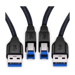 Besgoods Cable USB 3.0 A a B 2 unidades extra largo_1