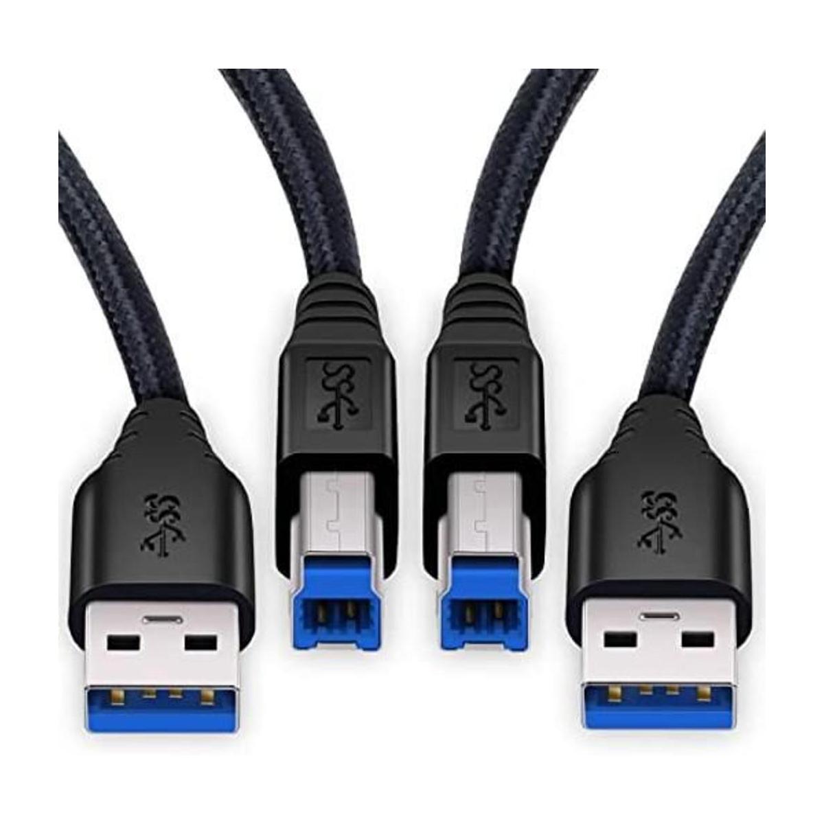 Besgoods Cable USB 3.0 A a B 2 unidades extra largo