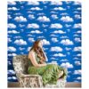 Papel de contacto con patrón de nubes de cielo azul_2