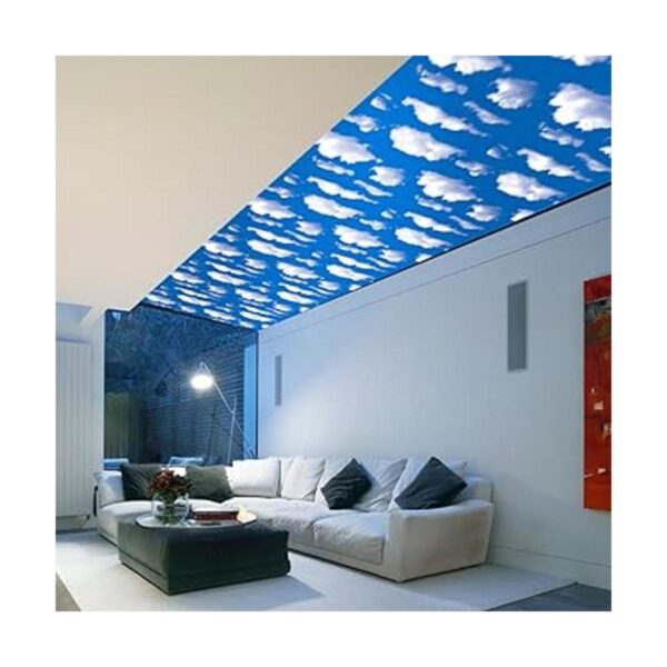 Papel de contacto con patrón de nubes de cielo azul_3