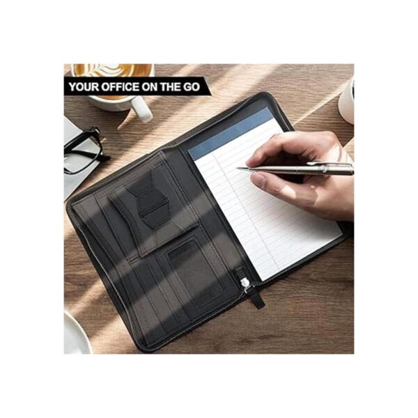 Godery Padfolio Portafolio Mini carpeta de cuero con_3