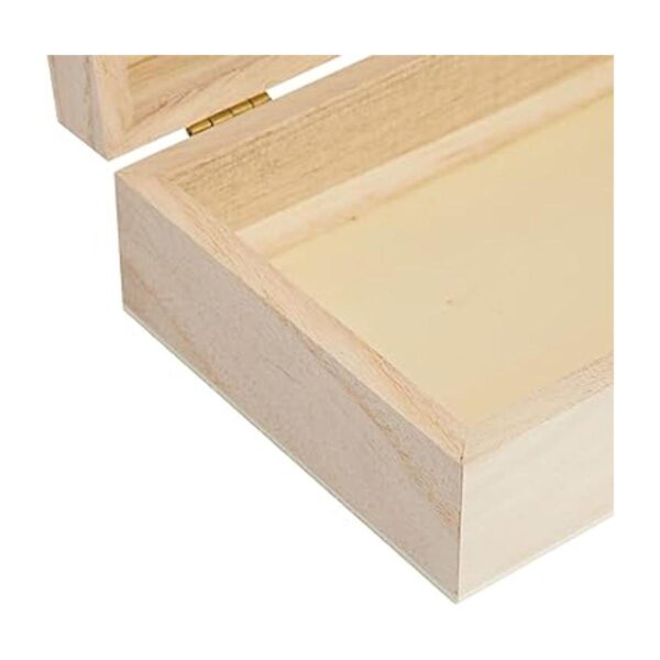 Paquete de 6 cajas de regalo de madera sin terminar con