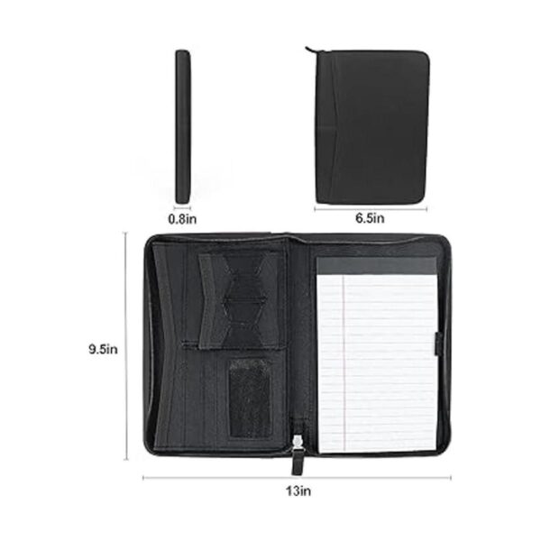 Godery Padfolio Portafolio Mini carpeta de cuero con_4