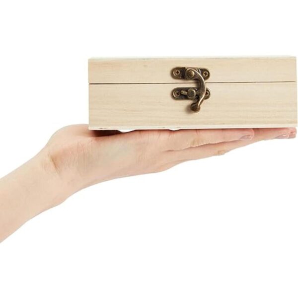 Paquete de 6 cajas de regalo de madera sin terminar con