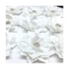 PEPPERLONELY Juego de 10 flores blancas de tela con_2