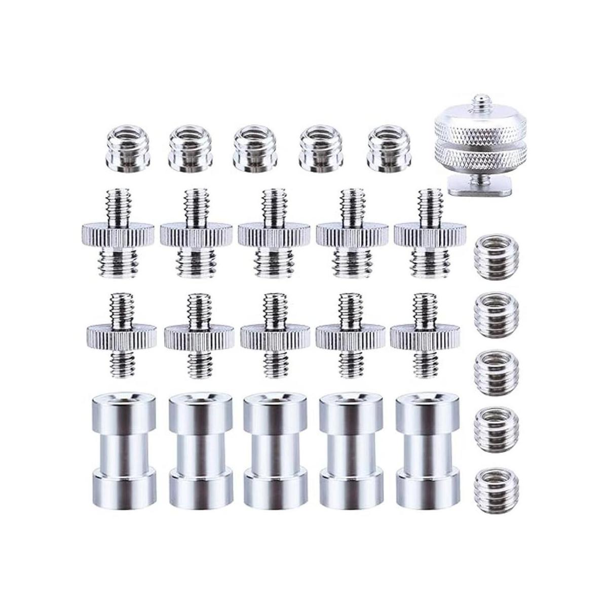 SUNMNS Juego de 27 tornillos roscados hembra macho