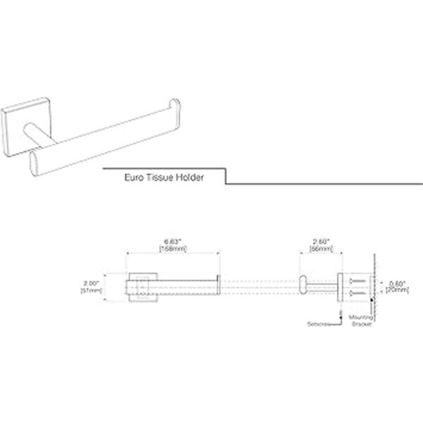 Gatco 4063 Elevate soporte europeo para papel higiénico_5