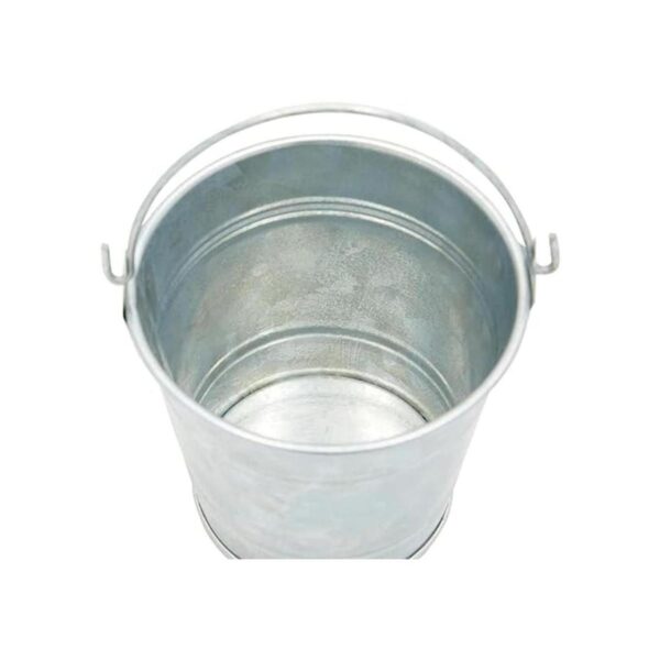Paquete de 6 cubos galvanizados pequeños con asas mini