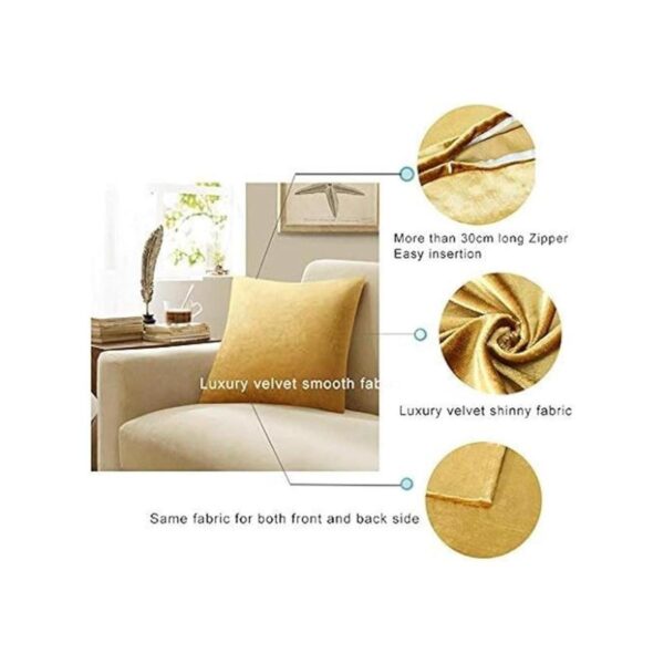 Fundas de almohada decorativas de terciopelo dorado de 18_2