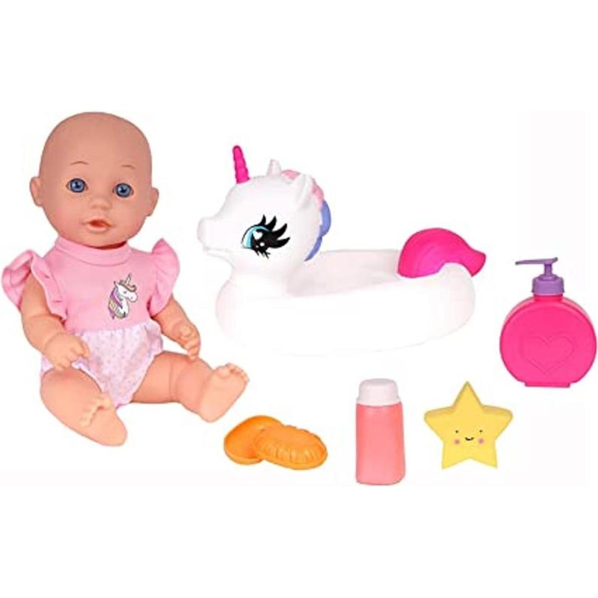 GiGo Bath Time Muñeca de bebé de 12 pulgadas con flotador